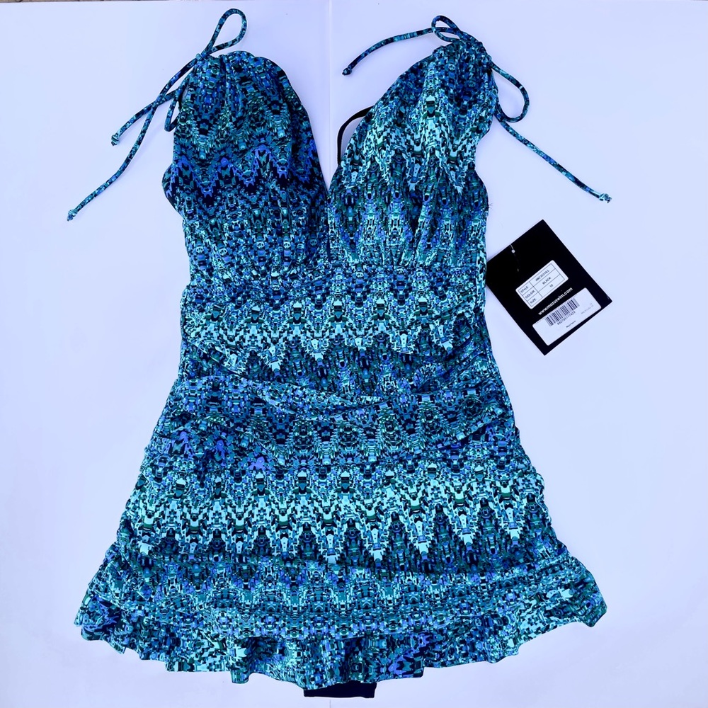 Mazu Swim Ruched One Piece Swim Dress
